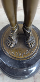 19'' Signed Chiparus Flower Dancer Bronze Sculpture