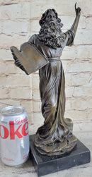 Hot Cast Bronze Sculpture Biblical Moses Ten Commandments