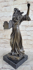 Hot Cast Bronze Sculpture Biblical Moses Ten Commandments