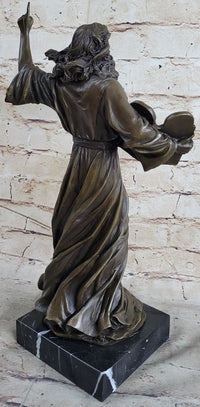 Hot Cast Bronze Sculpture Biblical Moses Ten Commandments