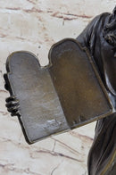 Hot Cast Bronze Sculpture Biblical Moses Ten Commandments