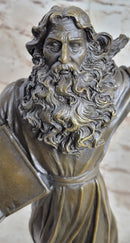 Hot Cast Bronze Sculpture Biblical Moses Ten Commandments