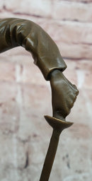 Decorative Object Bronze Sculpture Fencing Fencer Sport Antique Style Statue
