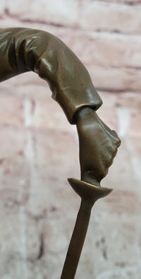 Decorative Object Bronze Sculpture Fencing Fencer Sport Antique Style Statue