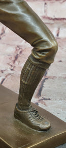 Genuine Bronze Sculpture Fence Antique Style Sport Figure Statue Signed Milo