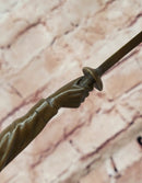 Genuine Bronze Sculpture Fence Antique Style Sport Figure Statue Signed Milo