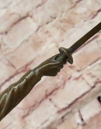 Genuine Bronze Sculpture Fence Antique Style Sport Figure Statue Signed Milo