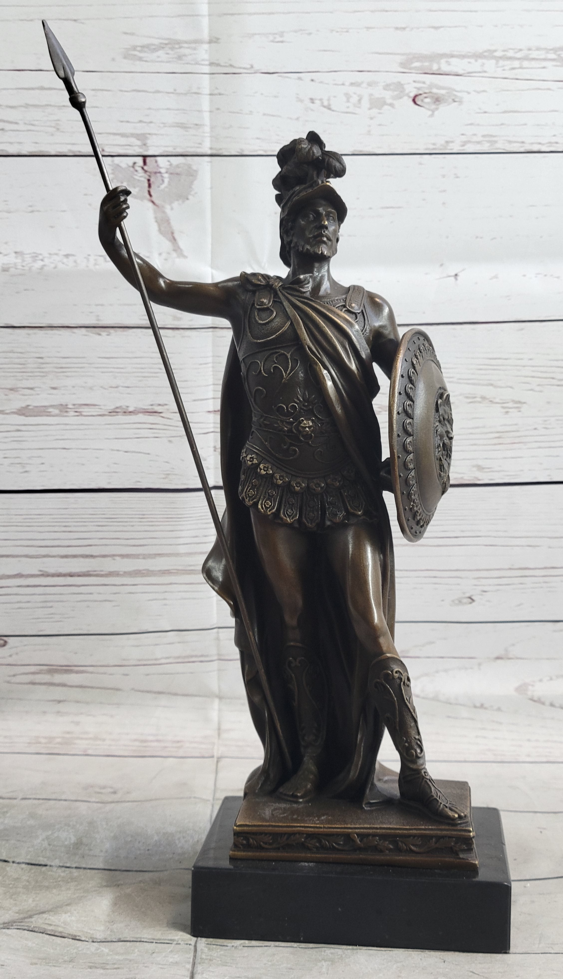 Spartan King Leonidas 300 Hoplite Warrior Bronze Sculpture
