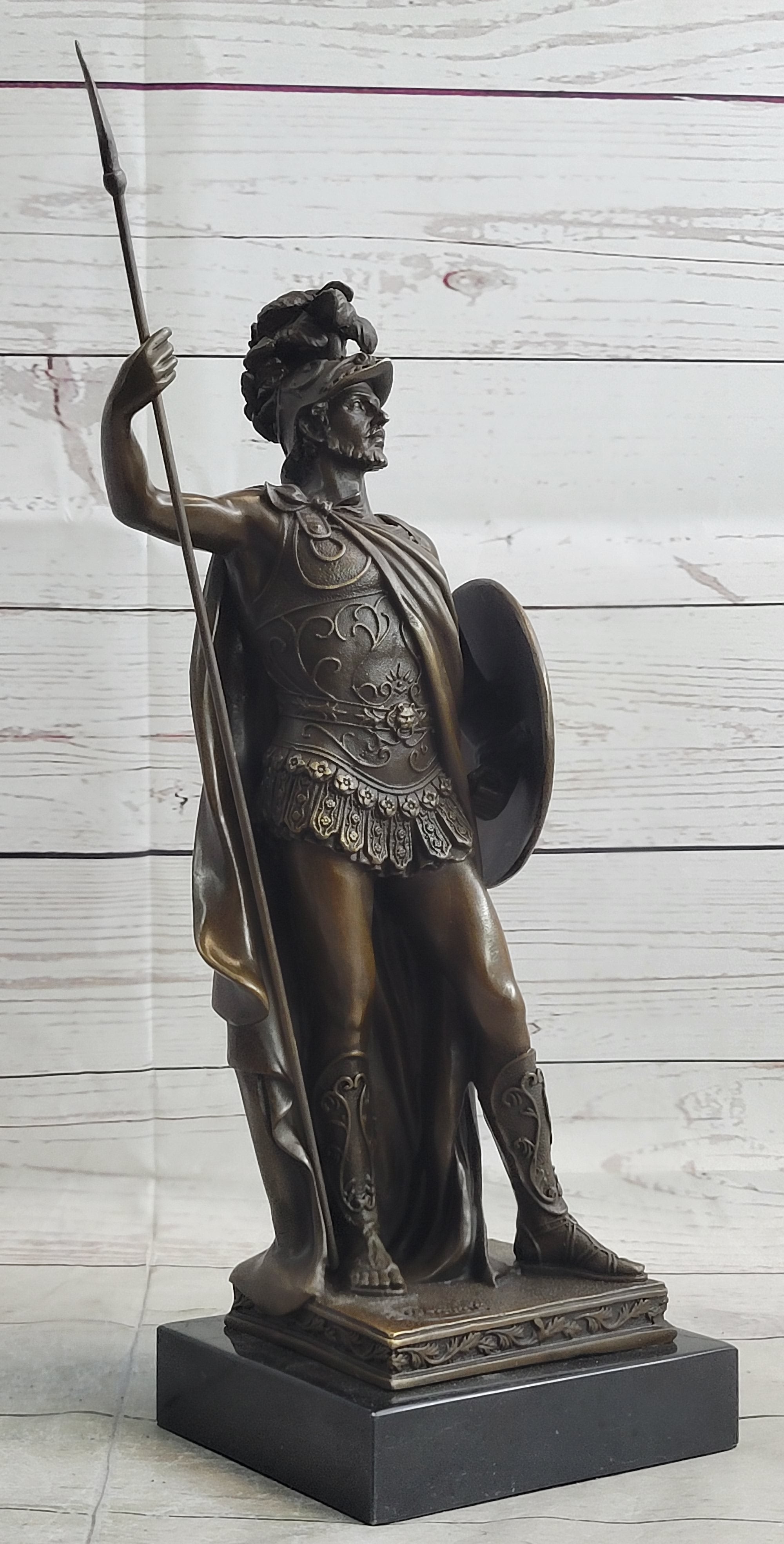Spartan King Leonidas 300 Hoplite Warrior Bronze Sculpture