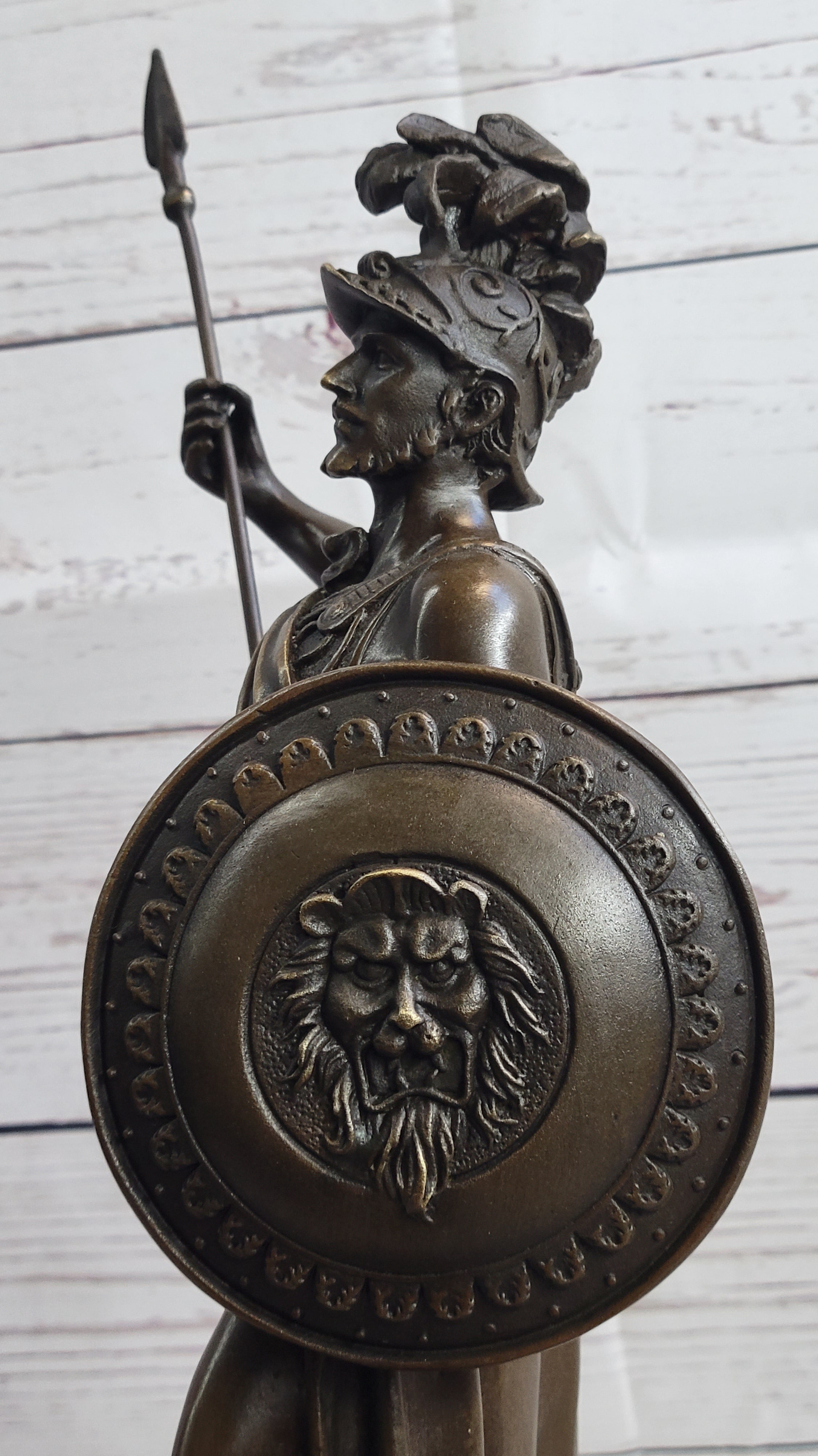 Spartan King Leonidas 300 Hoplite Warrior Bronze Sculpture