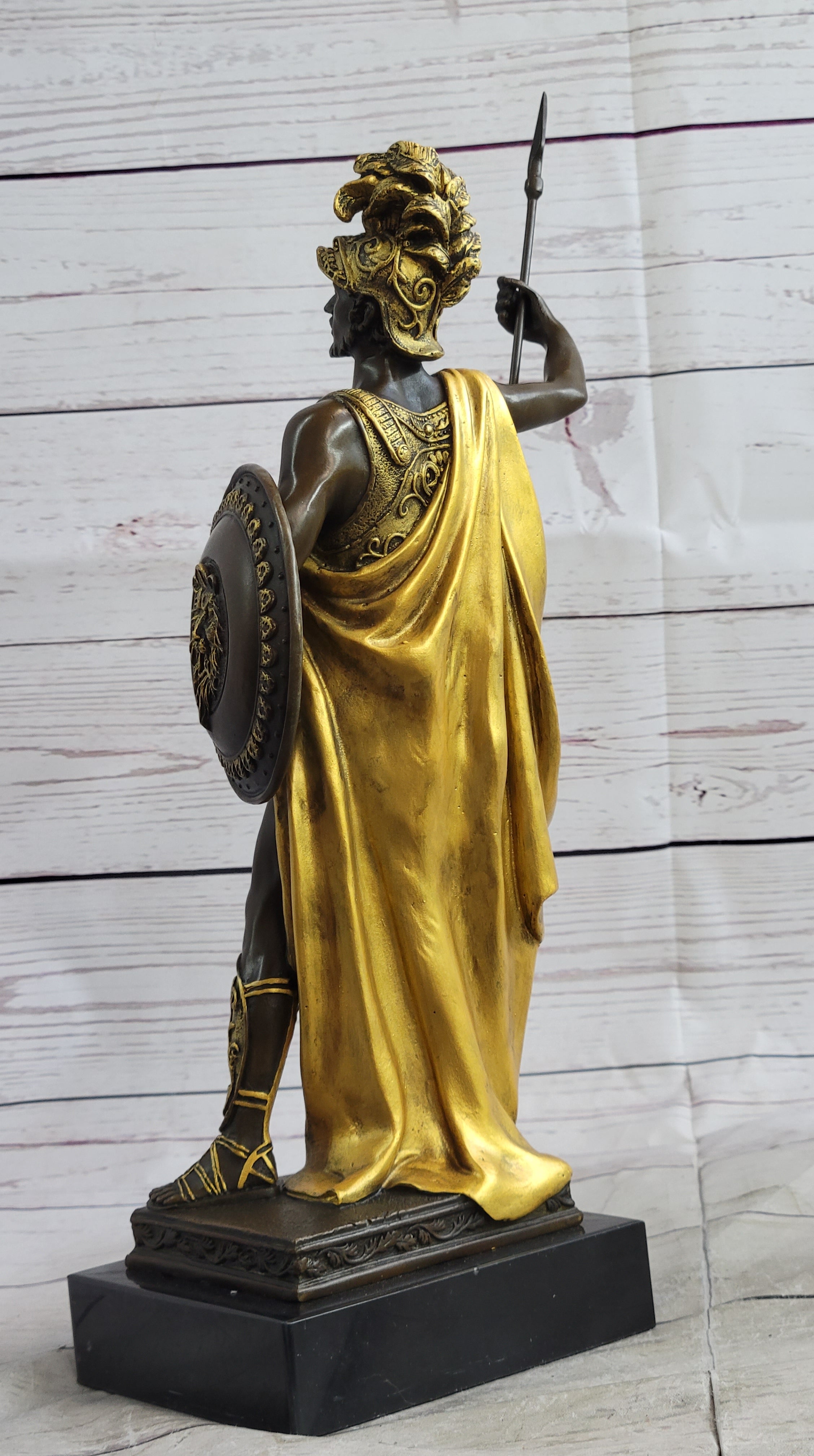 King Leonidas Greek Hoplite Warrior Bronze 14" x 6"
