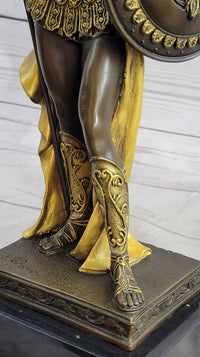 King Leonidas Greek Hoplite Warrior Bronze 14" x 6"