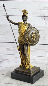 King Leonidas Greek Hoplite Warrior Bronze 14" x 6"