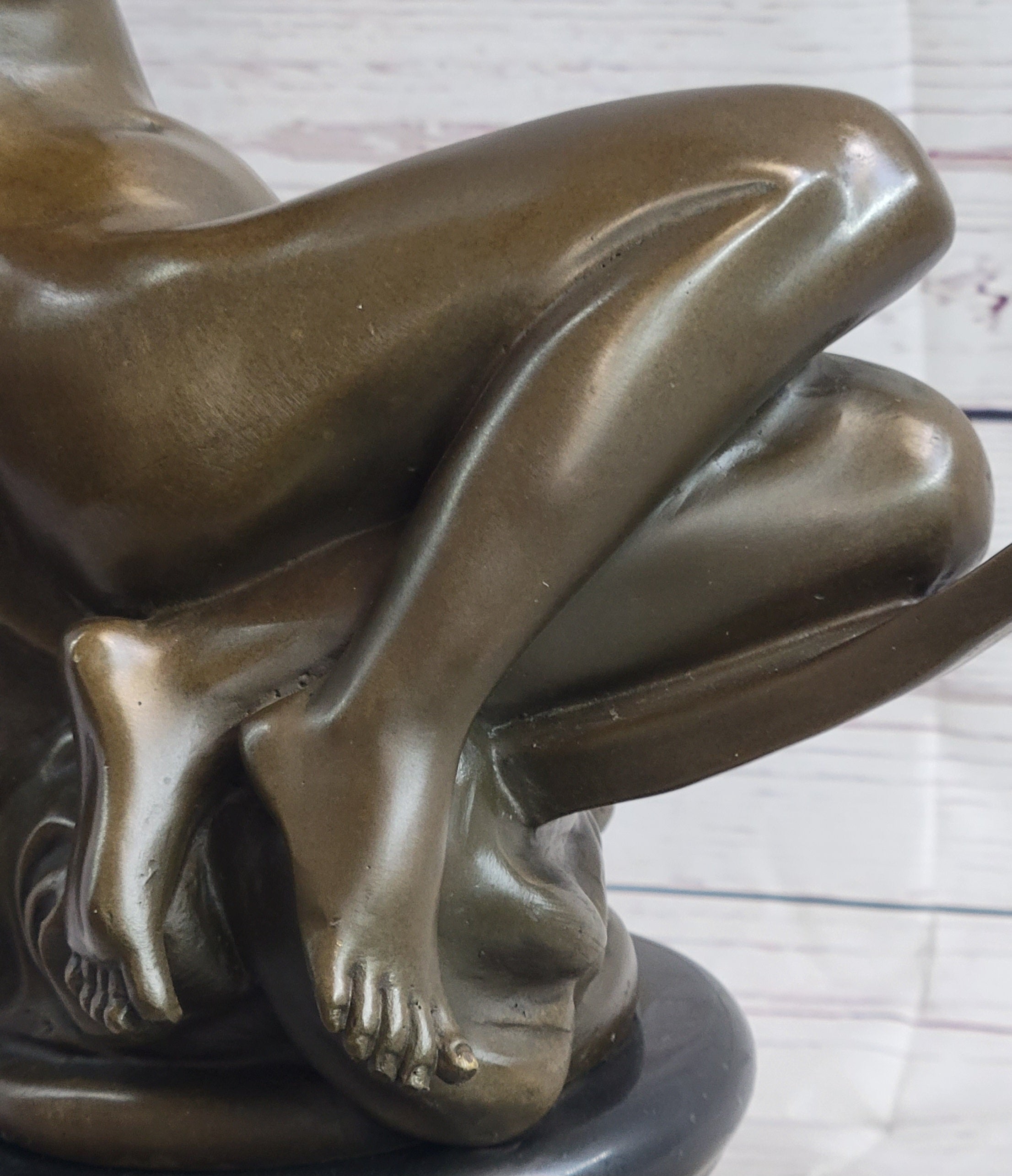Diana on a Crescent Moon by Séraphin Denécheau Bronze