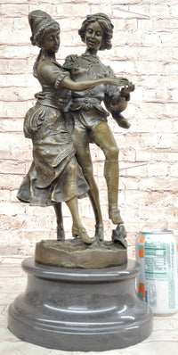 Gaudez Dancing Couple Lovers Bronze Sculpture 18.5" x 8"