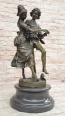 Gaudez Dancing Couple Lovers Bronze Sculpture 18.5" x 8"