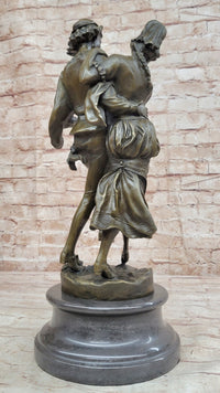 Gaudez Dancing Couple Lovers Bronze Sculpture 18.5" x 8"