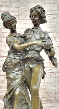 Gaudez Dancing Couple Lovers Bronze Sculpture 18.5" x 8"
