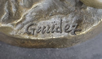 Gaudez Dancing Couple Lovers Bronze Sculpture 18.5" x 8"