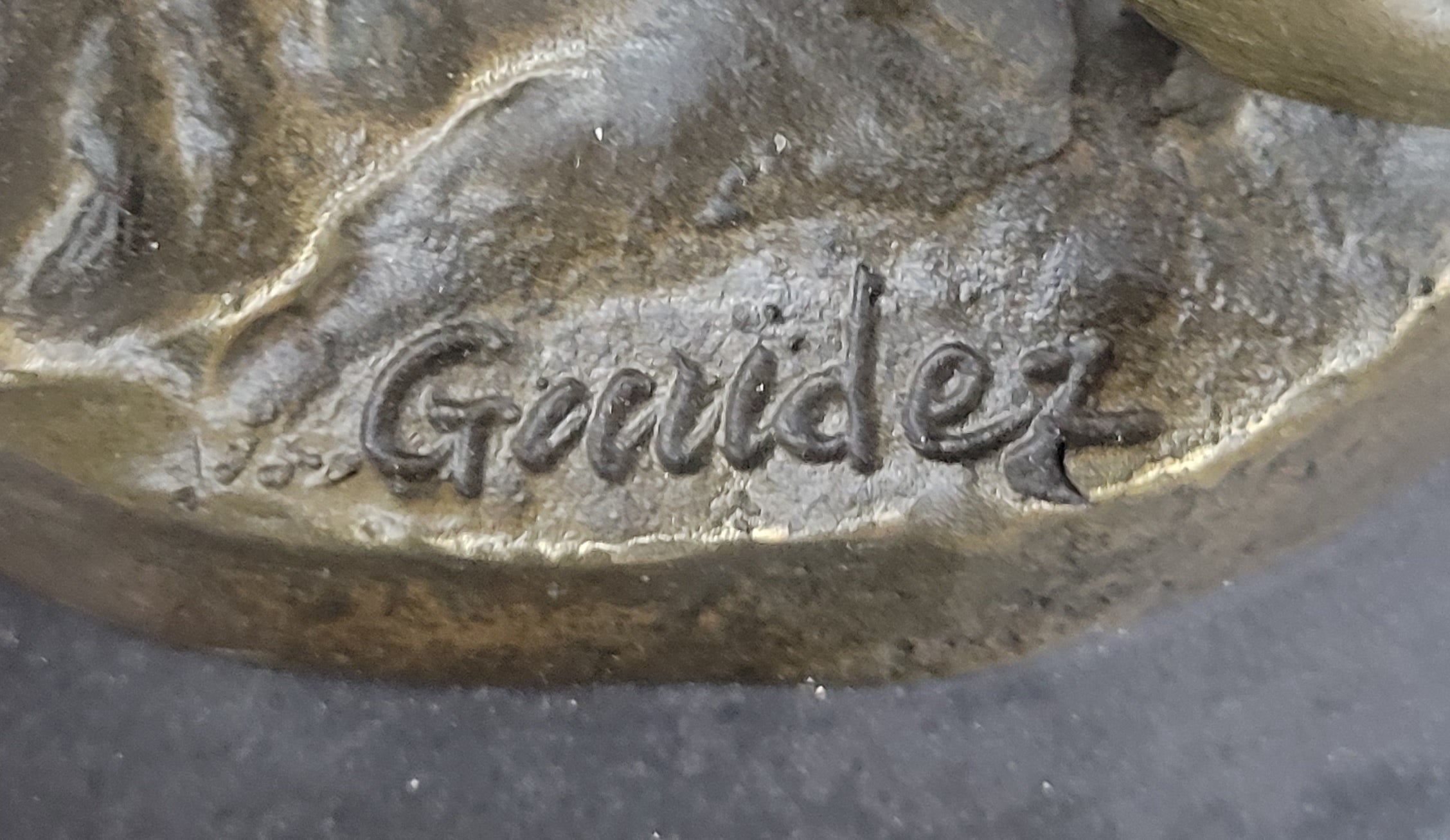Gaudez Dancing Couple Lovers Bronze Sculpture 18.5" x 8"