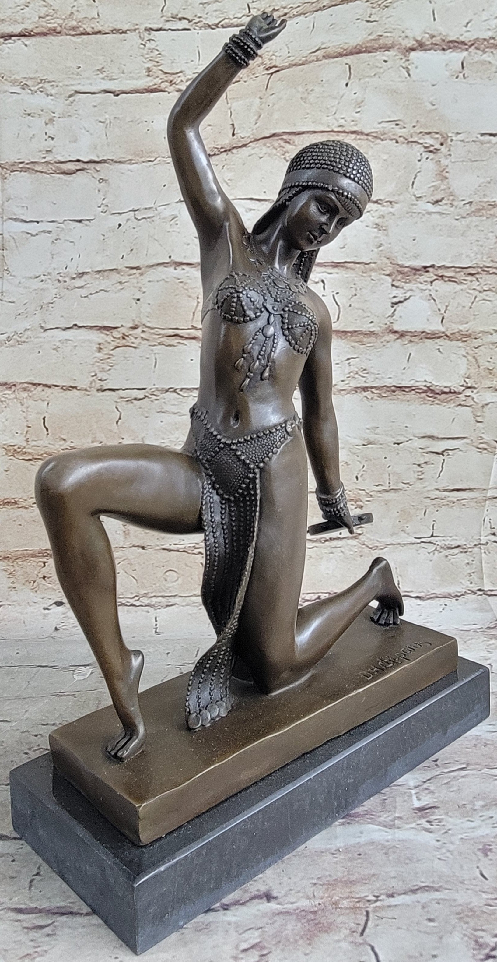 Art Deco Belly Dancer by Chiparus Bronze 15.5" x 9"