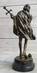Credo Knight Warrior Bronze Sculpture Art Deco Marble Base by Fagel