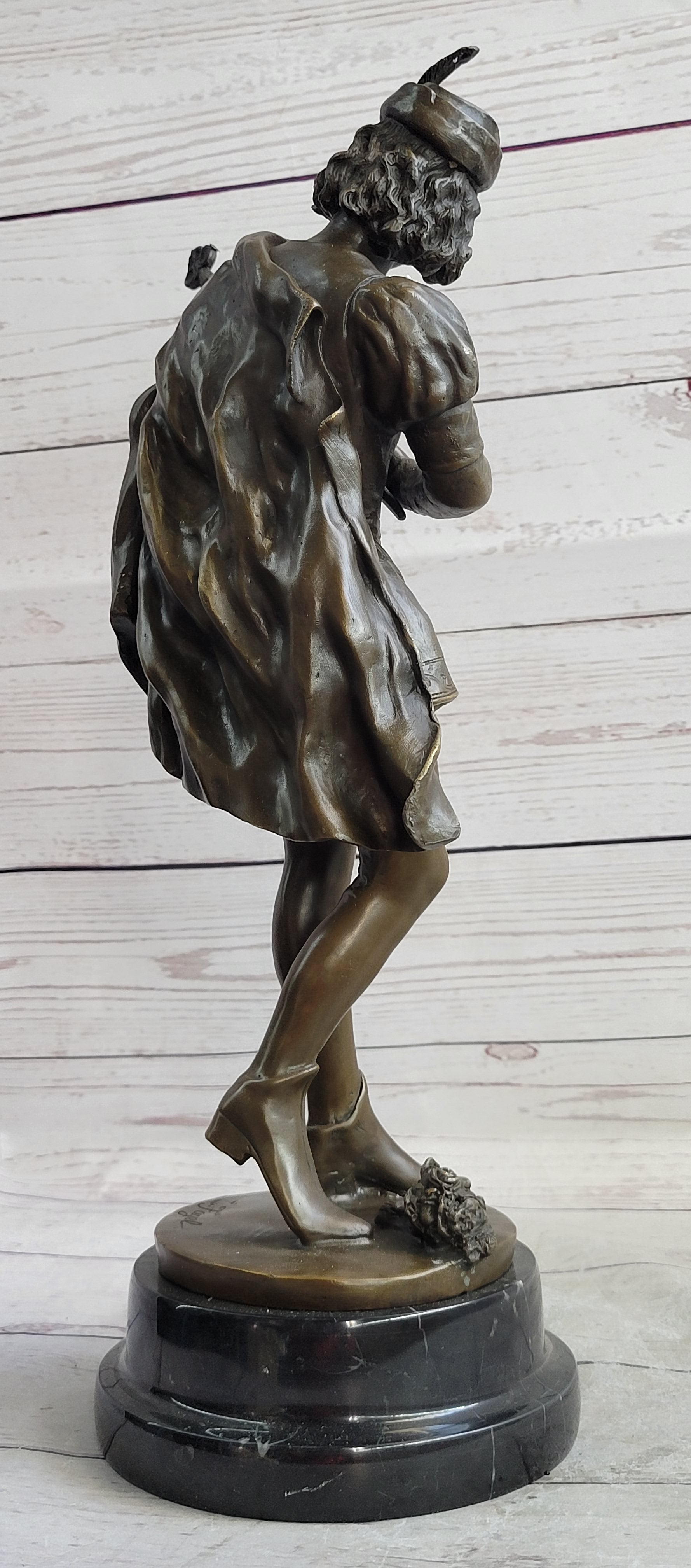 Credo Knight Warrior Bronze Sculpture Art Deco Marble Base by Fagel