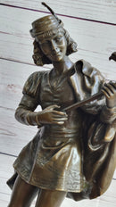 Credo Knight Warrior Bronze Sculpture Art Deco Marble Base by Fagel