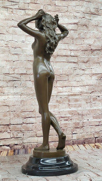 Hot Cast Bronze Nude Female Figure Nymph Girl Sculpture by Pittaluga