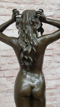 Hot Cast Bronze Nude Female Figure Nymph Girl Sculpture by Pittaluga