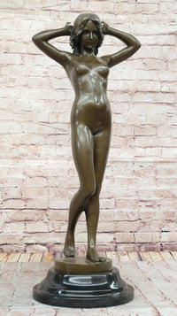 Hot Cast Bronze Nude Female Figure Nymph Girl Sculpture by Pittaluga