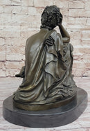 Mother and Child by Carrier Belleuse Hot Cast Bronze on Marble