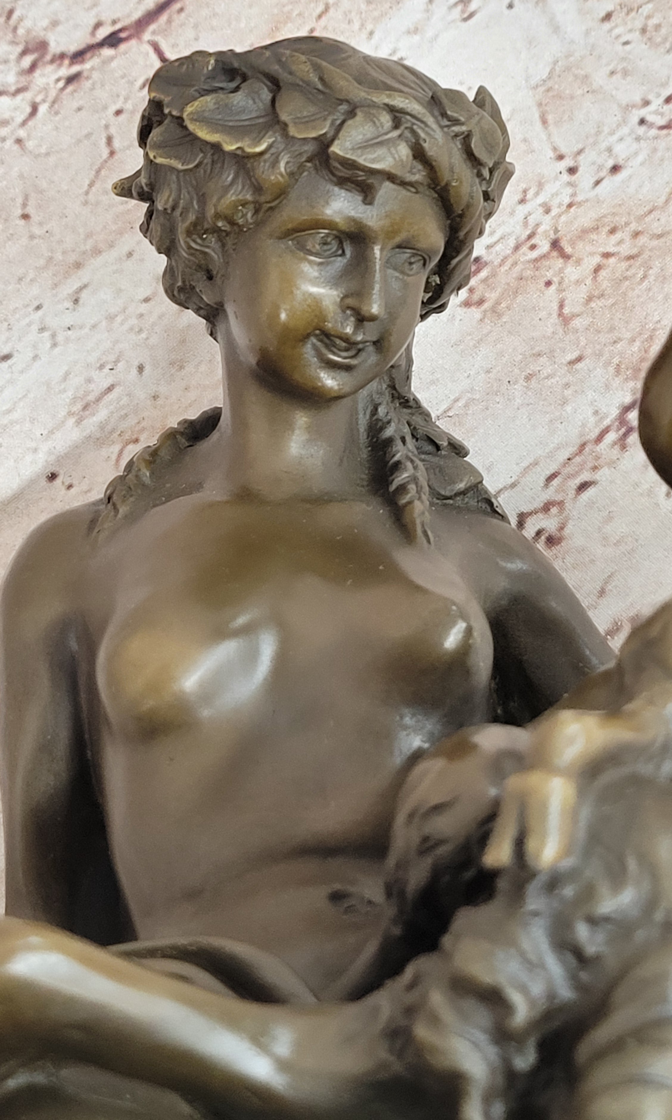 Satyr Fawn and Children - Greek Mythology Bronze by Clodion