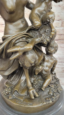 Satyr Fawn and Children - Greek Mythology Bronze by Clodion