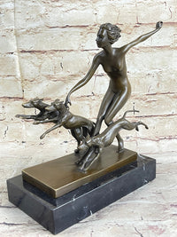 Diana the Huntress Artemis Bronze Sculpture by Lorenzl