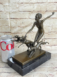 Diana the Huntress Artemis Bronze Sculpture by Lorenzl