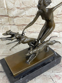 Diana the Huntress Artemis Bronze Sculpture by Lorenzl