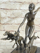 Diana the Huntress Artemis Bronze Sculpture by Lorenzl