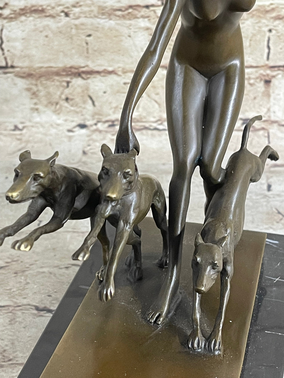 Diana the Huntress Artemis Bronze Sculpture by Lorenzl