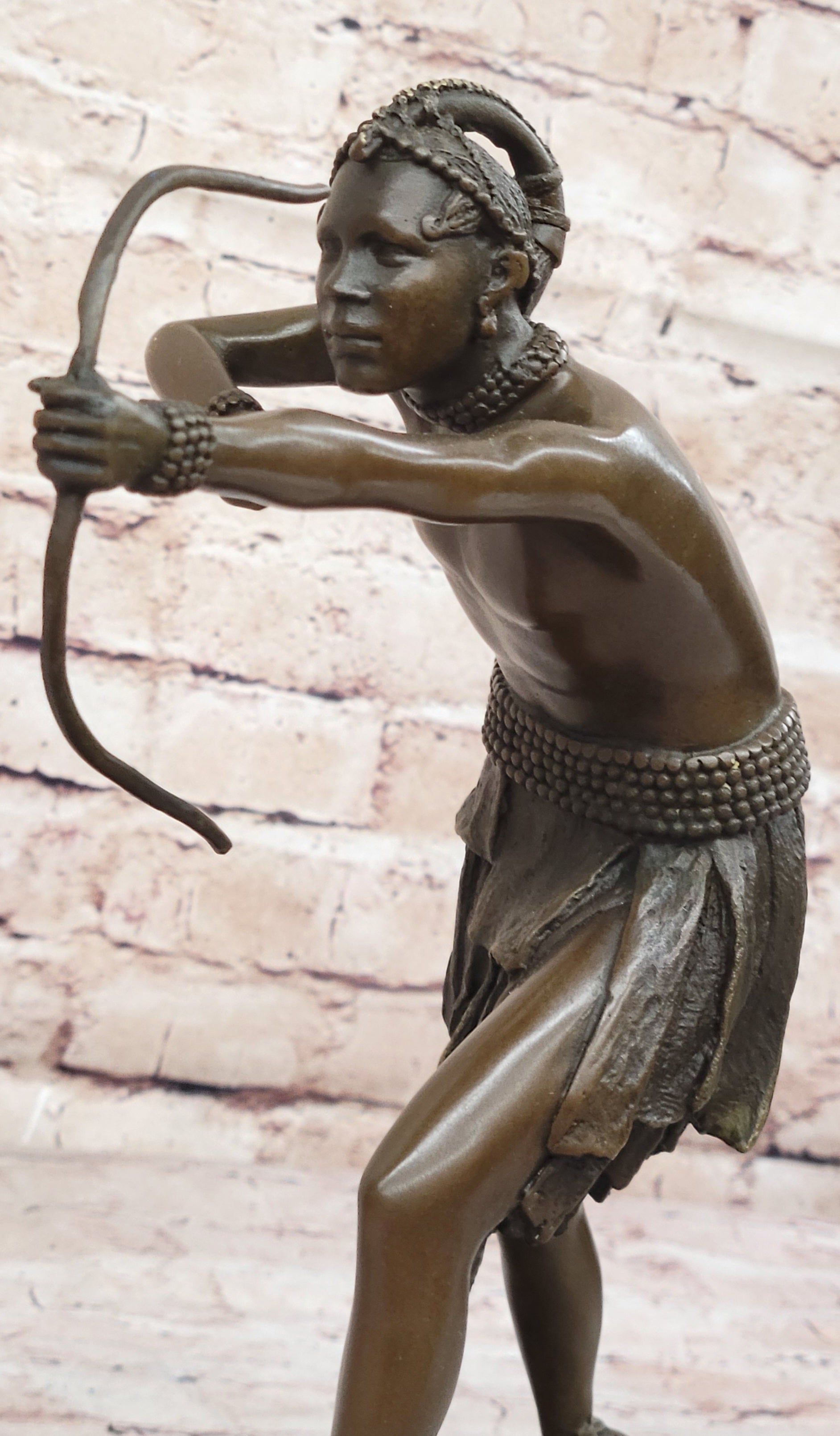 Mayan Aztec Inca Mesoamerican Archer Warrior Bronze