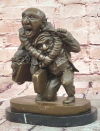GENUINE BRONZE SIGNED OUT OF COURT SETTLEMENT'' SCULPTURE HAND MADE FIGURINE FIGURE