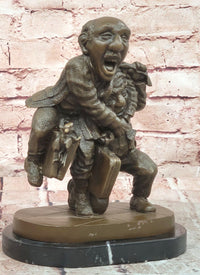 GENUINE BRONZE SIGNED OUT OF COURT SETTLEMENT'' SCULPTURE HAND MADE FIGURINE FIGURE