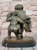 GENUINE BRONZE SIGNED OUT OF COURT SETTLEMENT'' SCULPTURE HAND MADE FIGURINE FIGURE