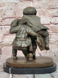 GENUINE BRONZE SIGNED OUT OF COURT SETTLEMENT'' SCULPTURE HAND MADE FIGURINE FIGURE