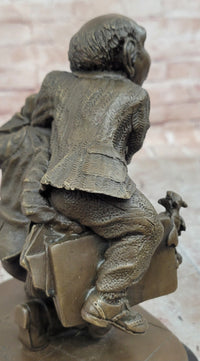 GENUINE BRONZE SIGNED OUT OF COURT SETTLEMENT'' SCULPTURE HAND MADE FIGURINE FIGURE