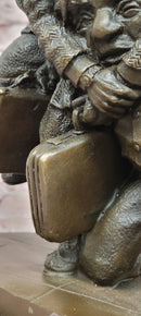GENUINE BRONZE SIGNED OUT OF COURT SETTLEMENT'' SCULPTURE HAND MADE FIGURINE FIGURE