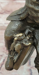 GENUINE BRONZE SIGNED OUT OF COURT SETTLEMENT'' SCULPTURE HAND MADE FIGURINE FIGURE