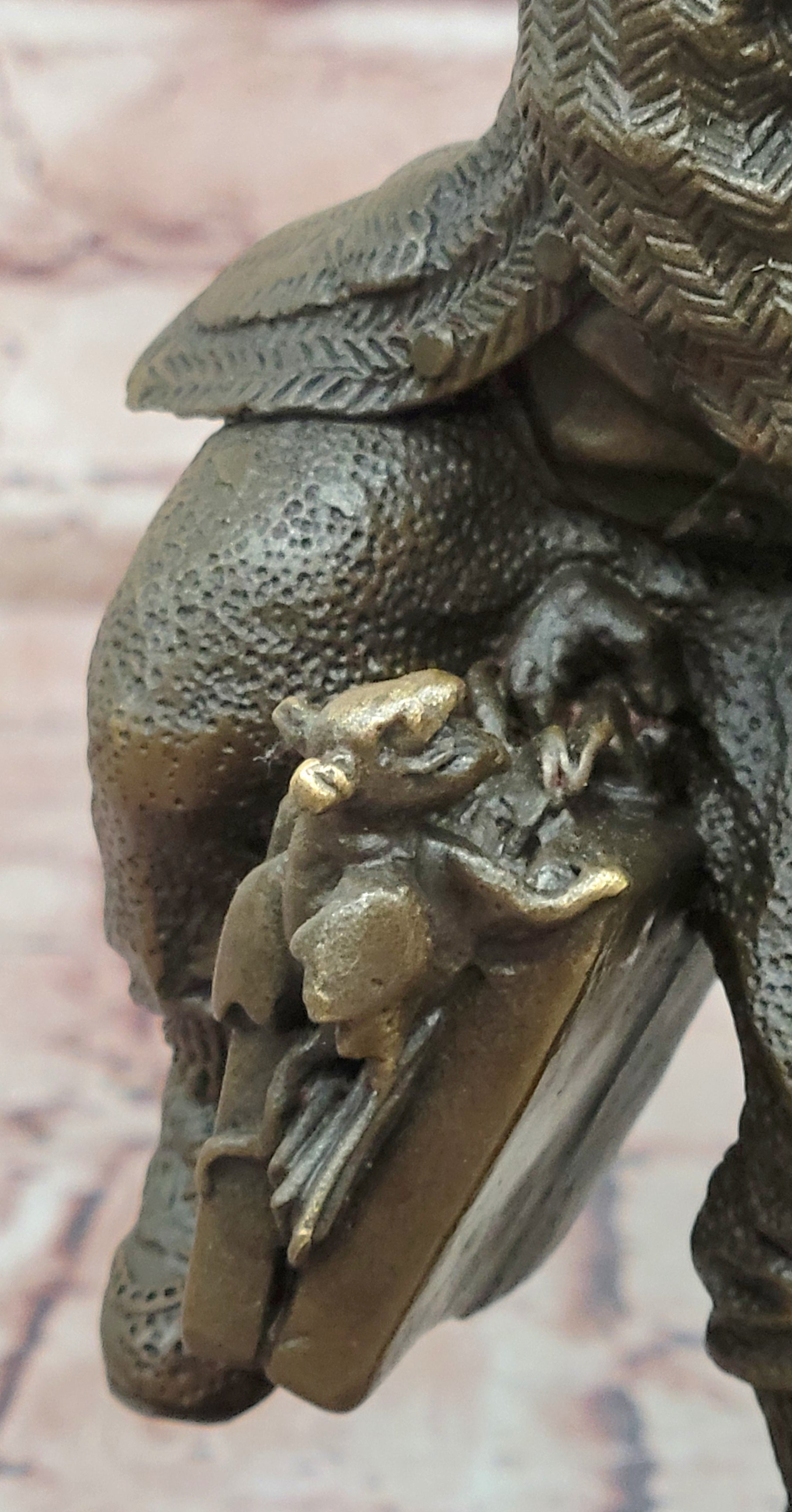 GENUINE BRONZE SIGNED OUT OF COURT SETTLEMENT'' SCULPTURE HAND MADE FIGURINE FIGURE