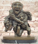 GENUINE BRONZE SIGNED OUT OF COURT SETTLEMENT'' SCULPTURE HAND MADE FIGURINE FIGURE