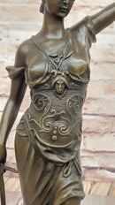 Blind Lady of Justice Themis Bronze Sculpture Law Attorney Art